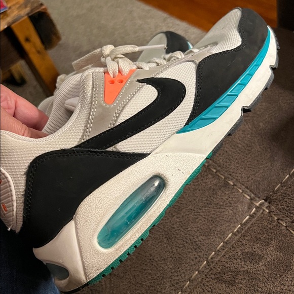 Nike Air Max White and Black with Teal and Orange Accents - Picture 8 of 8